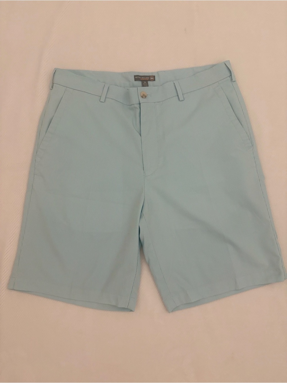 Peter Millar Light Blue Flat-Front Men's Shorts